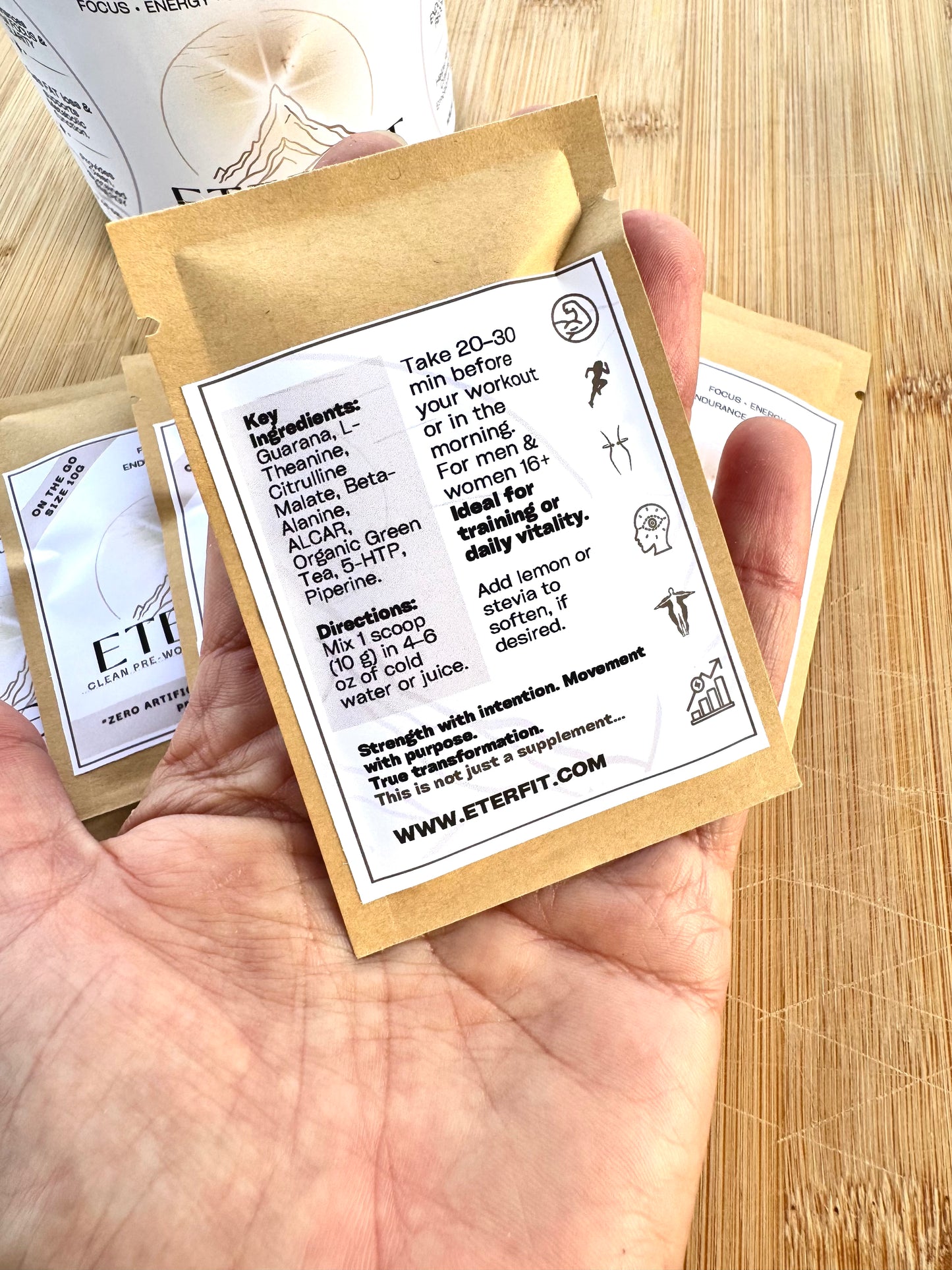 ÉTER FIT: Clean Pre-Workout - ON THE GO - 6 Pack (10 g each)